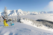 Tiefschneevergnügen in den Alpen